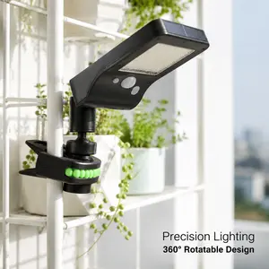 Solar outdoor light, clip-on solar light — waterproof outdoor solar fence light, easy to install, 6500K color temperature, suitable for chain fences, gardens, patios, drainage channels, outdoor decor, and home Christmas decorations