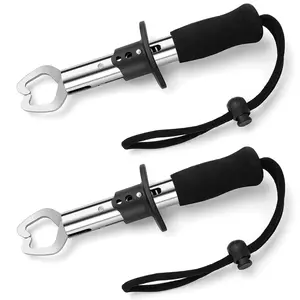 2Pcs Fish Lip Gripper Fish Scales Professional Fish Holder Stainless Steel Fish Lip Grabber 40 Pound Fish Lip Grip Tool