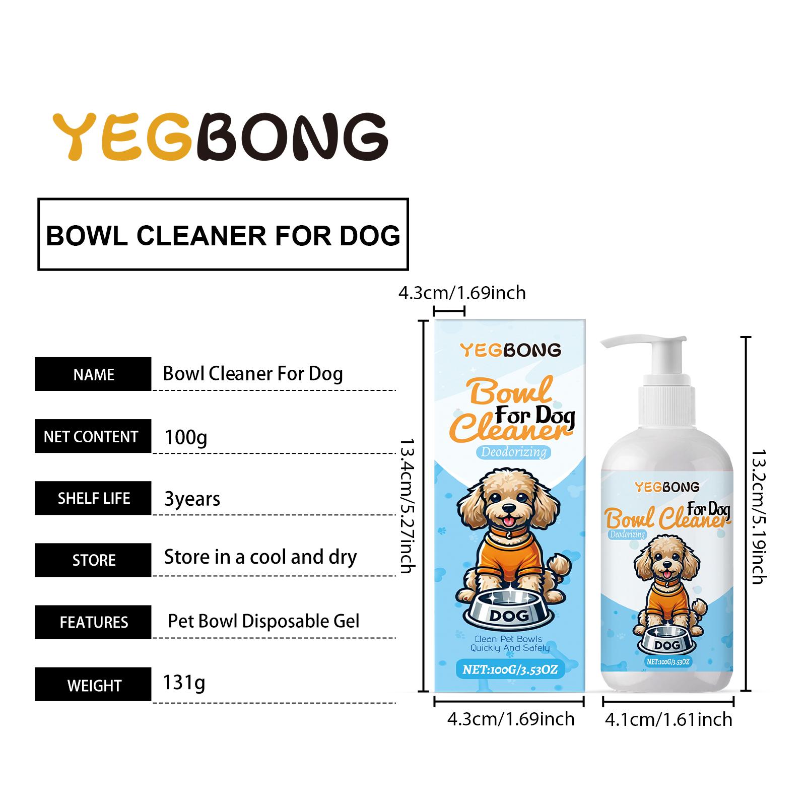 Pet Bowl Cleaner | Safe Dog Cat Dish Soap | Remove Saliva Grease & Odor | Non-Toxic Foaming Cleanser