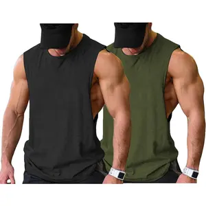 Men Workout Tank Top 2 Pack Gym Bodybuilding Sleeveless Muscle T Shirts