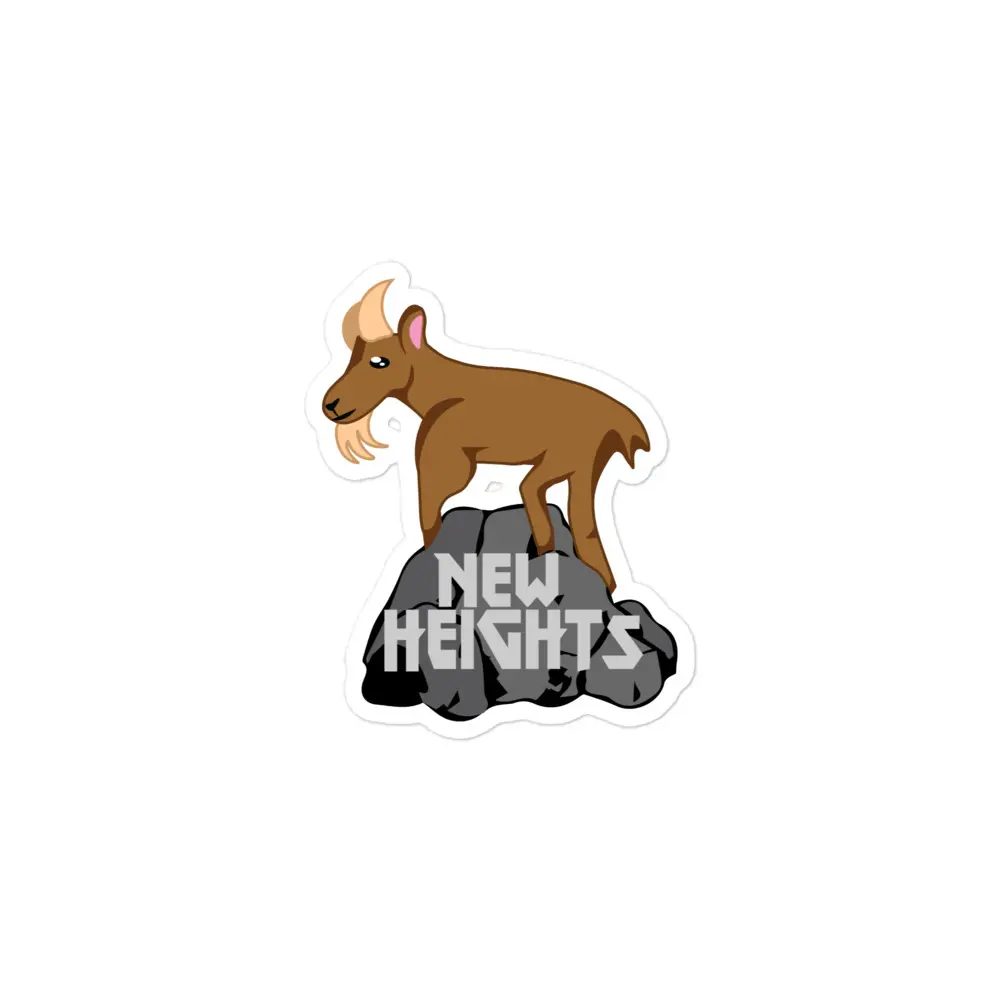 Kiss-Cut "Going to New Heights" Goat Sticker by Billy Swag