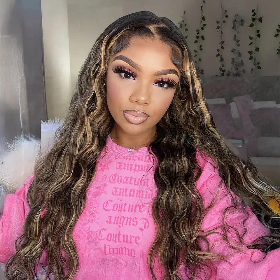 Arabellahair 13x6 Three-Go Balayage Highlight Glueless Wigs Bohemian Curl with Drawstring 100% Human Hair Wig