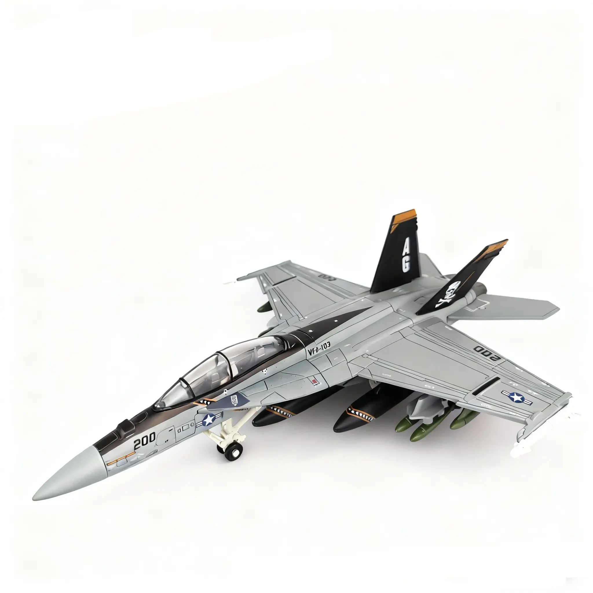 1:72 Scale F/a-18 Super Hornet Model Kit, DIY Collectible Model, Highly Detailed No Glue Assembly, Vfa-103 Pirate Flag Paint Scheme, Military Model, Model Aircraft, Aviation Collection