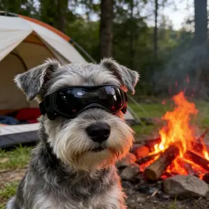 1Pc outdoor pet glasses, suitable for small and medium dog glasses, S dust-proof eye protector, fashionable pet travel goggles, windproof and dustproof adjustable belt, handsome pet glasses, Outside