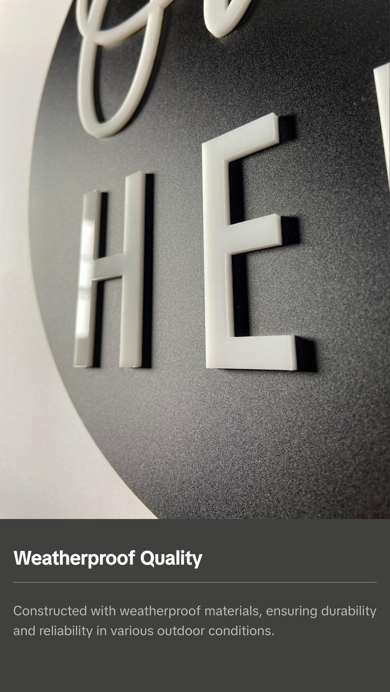 Order Here Pickup Here Outdoor Business Sign | Weatherproof and UV Stable | Food Truck Ice Cream Window | 3M Adhesive Backing 12x12” Round