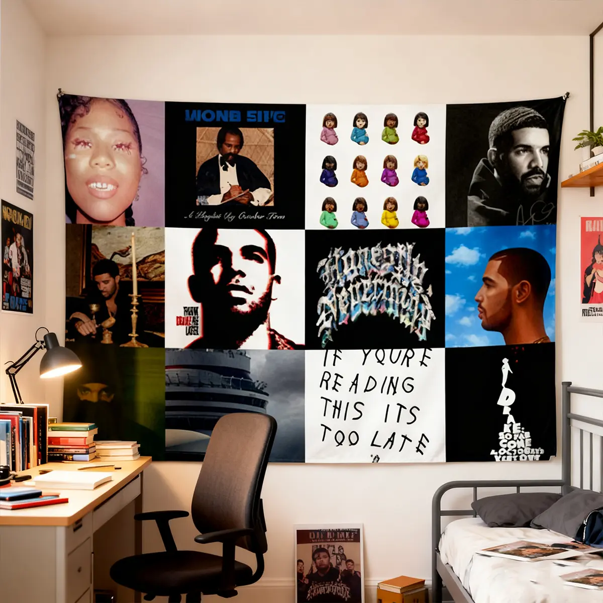 Drake 3x5 Ft Durable Polyester Print Flag - Music Album Cover Collection Banner, Decorative Home Supplies, Great for Fans for Outdoor-Indoor Use, Hip Hop Rap Concert Tribute