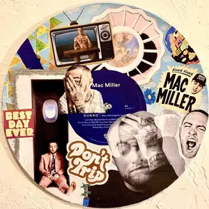 Mac Miller Vinyl Record Art Memorial Album Cover - Poster, Merch, Mirror, self care, divine feminine kids mirror hip hop retro