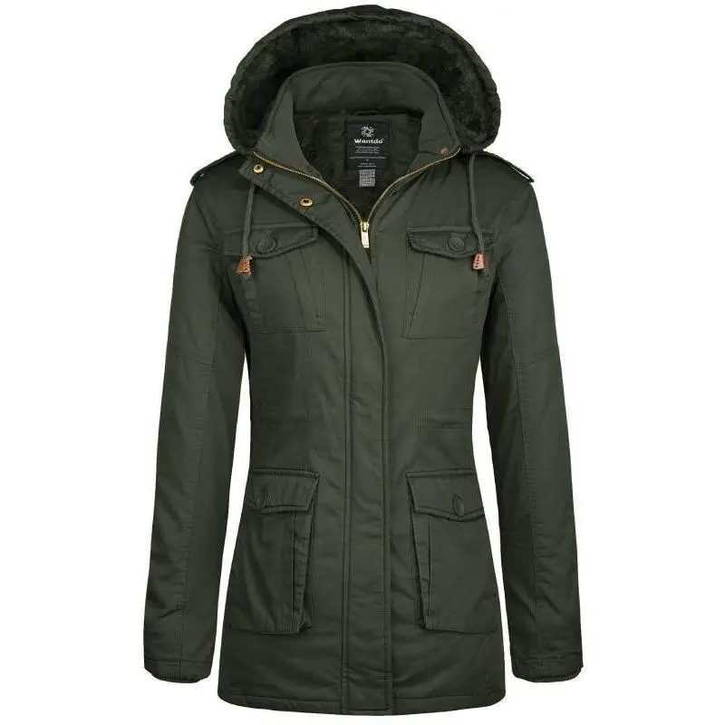 Women's Hooded Winter Coat Warm Sherpa Lined Parka Jacket City II