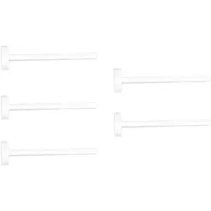 5 count 18g Clear Nose Ring Retainer Bioflex Shape Nose Rings Studs   Flat Top