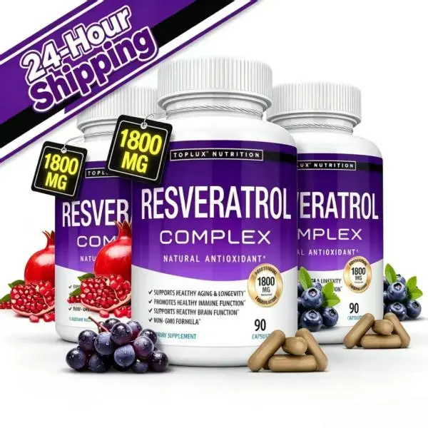 Resveratrol Supplement 1800mg Natural Antioxidant
