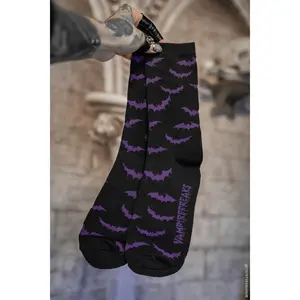 Creepy Crew Socks [Purple Bats]