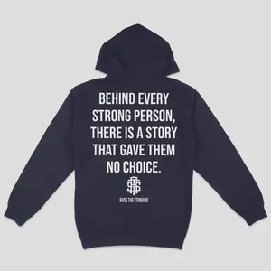 Behind Every Strong Person Hoodie - Navy