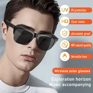 Smart Sunglasses With Wireless Earbuds Exceedingly Lightweight Frame Material Continuously Play For 24 Hours.Touch Control Wireless Version 5.3 Smart Assistant Black Technology AI smart glasses camera , bluetooth glasses