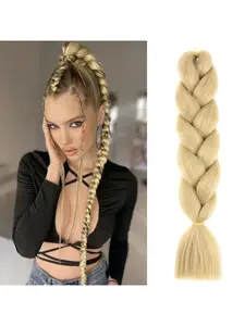 1PC Long Braided Ponytail Wig 24 Inches, Smooth Synthetic Hair, Daily Wear, Suitable for Box Braids and Twisted Braids, Versatile Hairstyle