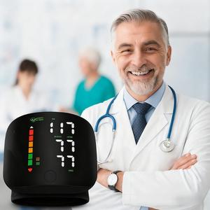 Wrist Blood Pressure Monitor Led Display, Touch Screen Wrist Blood Pressure Cuff 99x2 Reading Memory Wrist Bp Monitor with Carrying Case(Black) Health Monitoring Adjustable