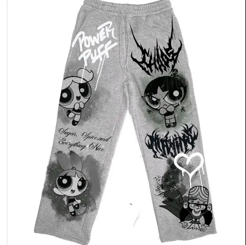ButterCup Oversized Baggy Sweatpants Unisex Graphic Streetwear Fleece Joggers
