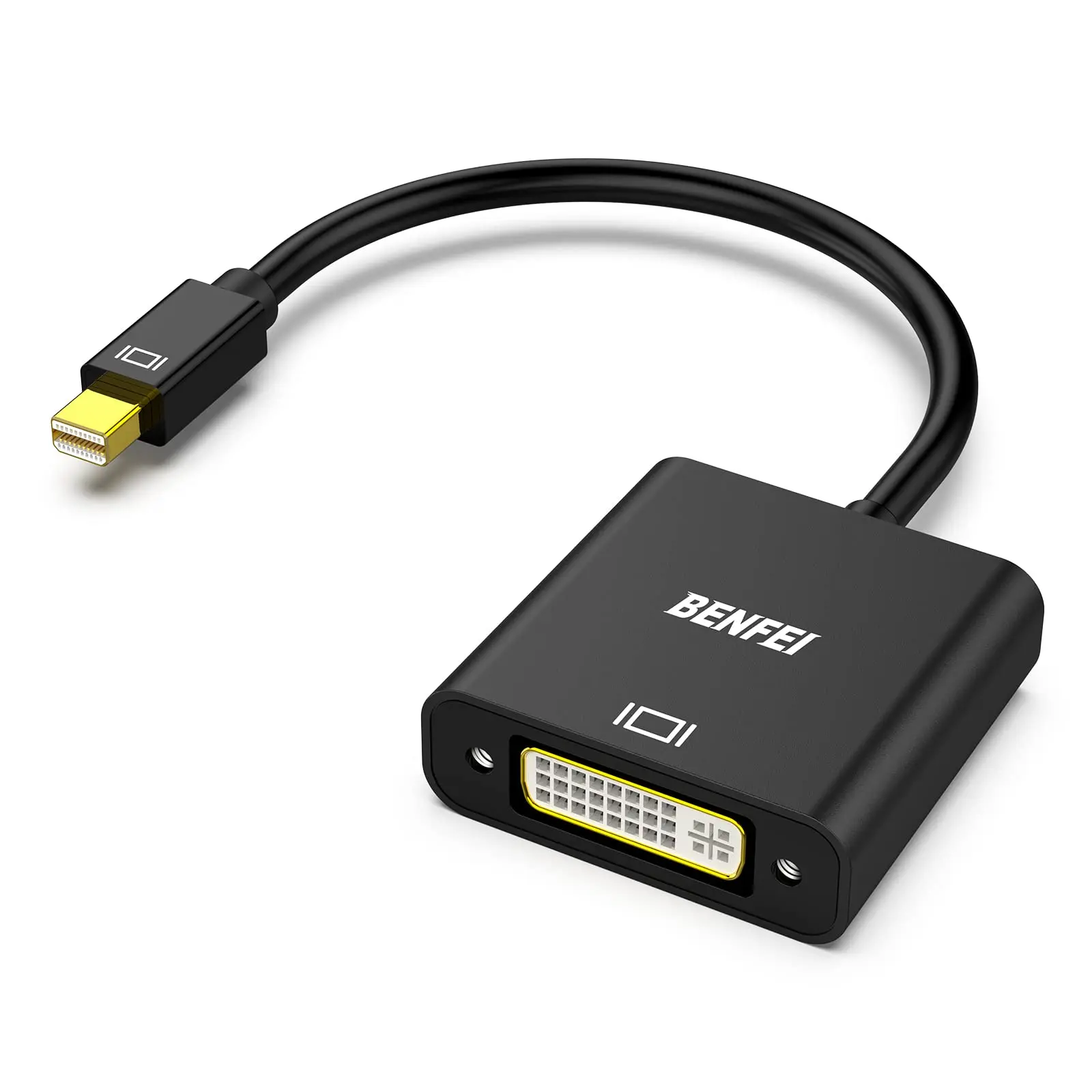 BENFEI Mini DisplayPort to DVI, Gold-Plated Mini DP to DVI Full HD Thunderbolt Compatible Male to Female Adapter Accessories Cable