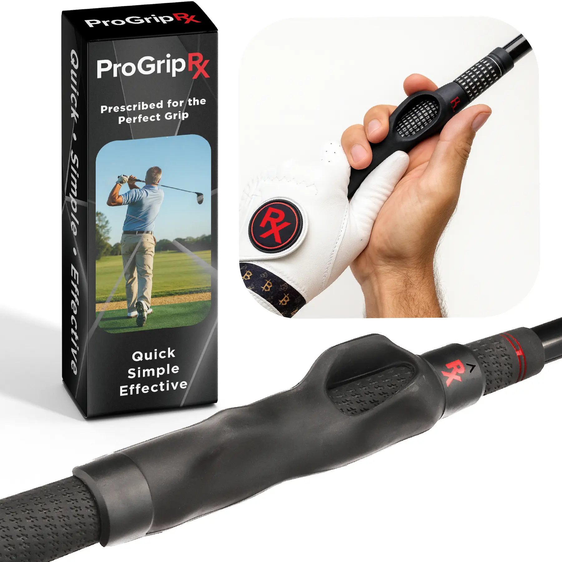 ProGrip Rx Golf Trainer – Portable Right-Handed Swing Aid for Muscle Memory & Grip Consistency – Ideal for Range & Daily Practice, Golf Training Aid, Golf Gift