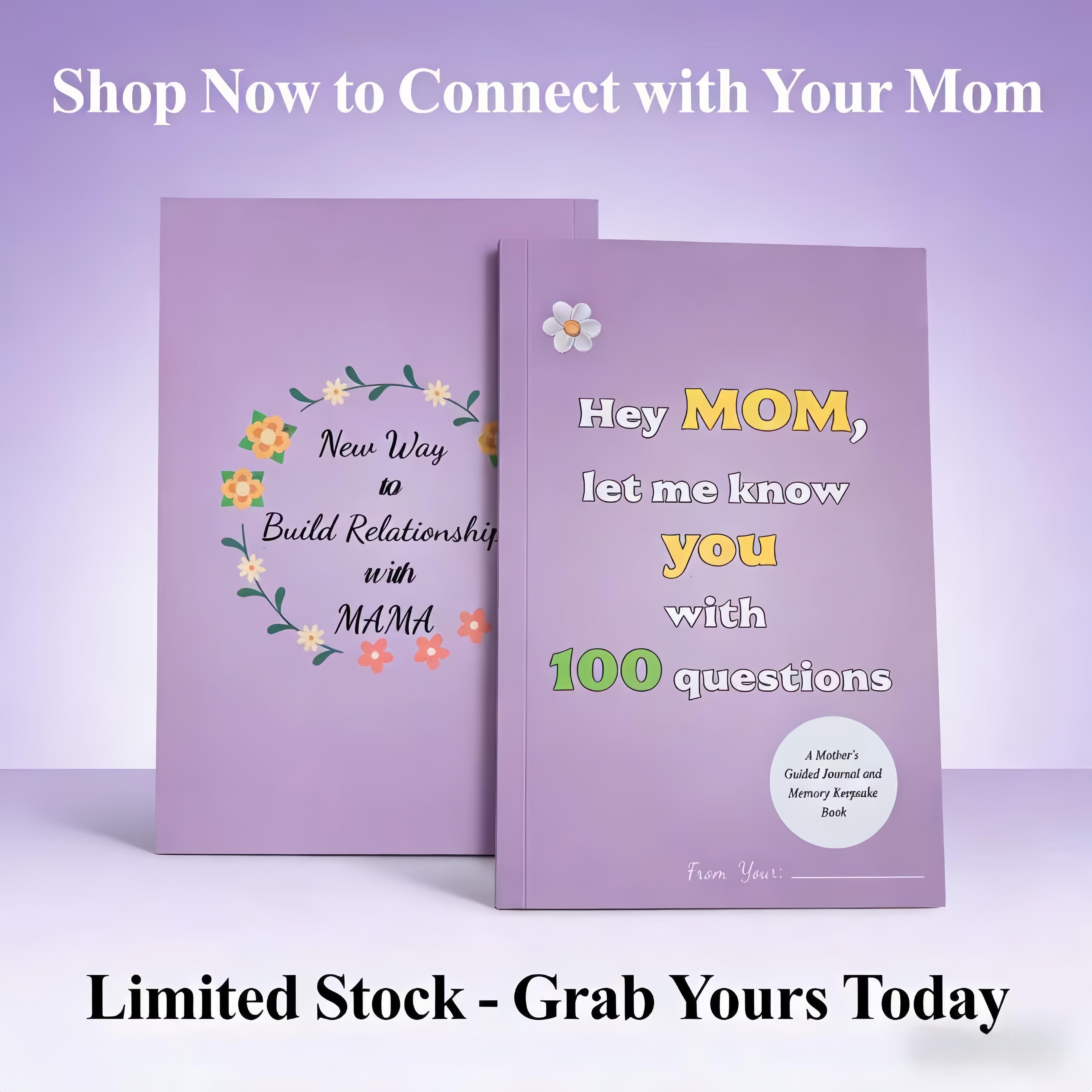 What I Love About You, Mom.Why I Love You Fill-in-the-Blank Gift Book.The Perfect Gift for MomHear Your Story-Mom,I Want to Hear Your Story Bundle,for Family Memories Paperback The Perfect for Mother's Day,Best Gift for Mom