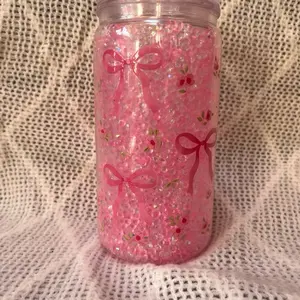 Pink and clear gem now cup