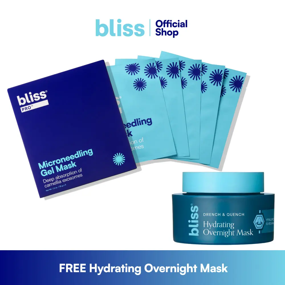 Bliss Pro Radiant Microneedling Gel Face Mask, Skincare Treatment for Glowing Complexion