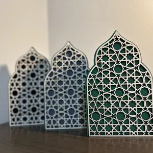 Ramadan Wooden Mosque Geometric Design 3 Colors