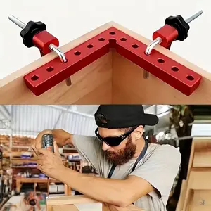 90 Degree Right Angle Fixed Clamp Set, Inch Height Ruler Included, Ideal for Home DIY Woodworking Tools, Perfect Christmas Gift for Family (only sell one pcs)