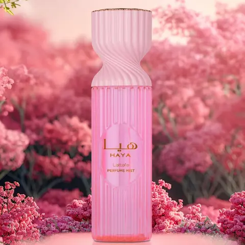 Lattafa Haya Perfume Mist, 250ml Hypoallergenic Women's Fragrance, Long-Lasting Soft Floral & Creamy Floral Fragrances for Body & Home, Selfcare Perfume for Women