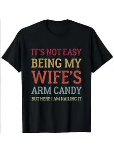 Funny Husband Gift Idea, Humorous Casual Men's Clothing, Perfect for Anniversaries & Birthdays, Long Fitted Print Shirt