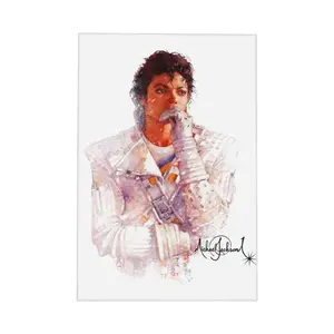 Michael Jackson Decorative Painting,MJ Music Legend King of Pop,MJ Biopic Movie,Gift For MJ Fans,Original Picture,Canvas Artwork for Home Living Room Bedroom Office Hotel Restaurant Bar,Inner Frame,8x12, 12x18, 16x24, 20x30, 24x36 inch