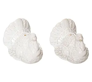White Turkey Salt & Pepper Shaker by Valerie White Turkey Salt & Pepper Shaker by Valerie