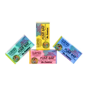 Mr. Pumice Callus Remover PUMI Bar: Pedicure Stone & Foot/Heel Scrubber - Medium Grit (Assorted Colors)