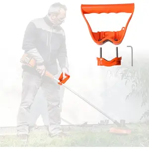 Labor-Saving Handle Tool  -Saving Attachment for Garden Tools  Weed Eater Handle  for Snow Shovels, Rakes, Lawn Trimmers, Orange