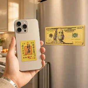 Wealth Vault Card & Gold Money Magnet – Viral Abundance Charm, Must‑Have Lucky Decor for Fridge & Office Aesthetic