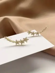 Stainless Steel Floral Rhinestone Earrings, Elegant Border Inlay Earrings, Hypoallergenic Flower Studs, Valentine's Gift, Wedding Jewelry