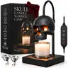 Nomnu Skull Candle Warmer Lamp with Timer & Dimmer – Adjustable Height Gothic Candle Lamp (Candles Not Included)