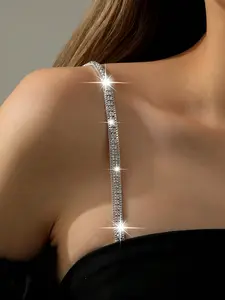 Ladies Crystal Embellished Bra Straps - Metal Adjustable Back and Shoulder Straps (2Pcs/Pair) - Comfort, Womenswear Comfort Elegance Elegant