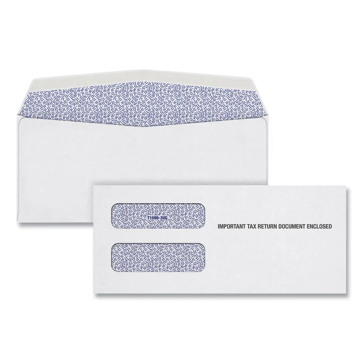 212 MAIN 1099 Double Window Envelope, Pack of 500, Commercial Flap, Security Tint for Confidentiality