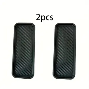 2pcs Simple Silicone Bathroom Tray, Easy Clean Space-Saving Storage Box, Suitable for Countertop, Vanity, Desk, Modern Bathroom Organizer
