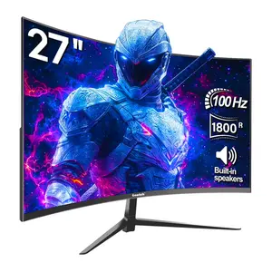 27" Curved Monitor – 100Hz Computer Pc Full HD (1080p),Gaming 1800R Radius, Built-In Speakers, HDMI,summerwins 27" Curved Monitor – 100Hz Computer Pc Full HD (1080p),Gaming 1800R Radius, Built-In Speakers, HDMI,summerwins