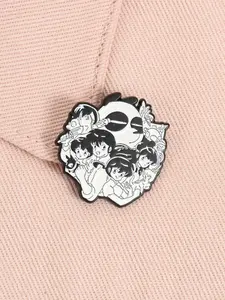 Japanese Manga Ranma 1/2 Cartoon Pin Cartoon Manga Role Ranma Panda Pig Boy Girls Characters  Design Brooches for Anime Fans Collectors Backpack Jacket Fashion Jewelry Decoration Gift
