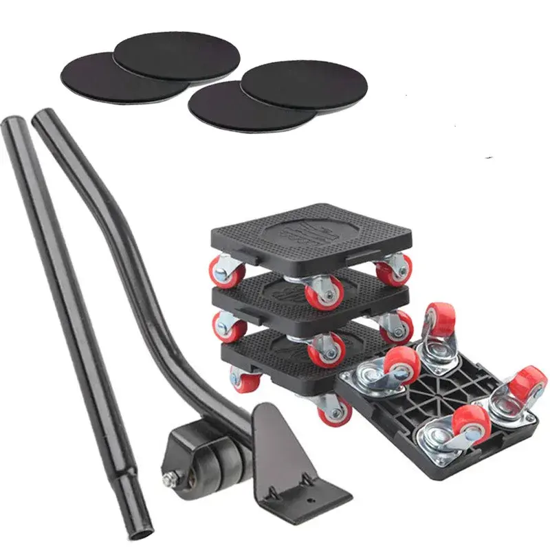 2026 Furniture Moving Transport Roller Set Removal Lifting Moving Tool Set Wheel Bar Mover Moving Heavy Stuffs Device Hand Tool MEYOUTOWN
