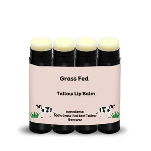 Tallow & Beeswax Balm 4 Pack, Hydrating Balm - Grass Fed & Finished