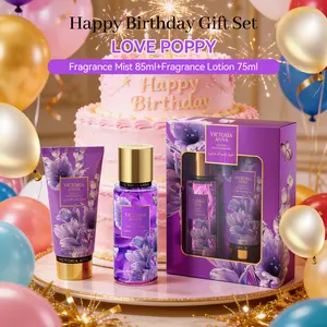 Victoria Anna New Body Spray and Hand Cream Set & Body Natural Fragrance Mist for Women Eau De Cologne Citrus Lavender Edp Spray Perfect for Dating Parties Gift Giving,Birthday Gift