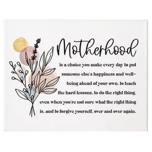 Sincere Surroundings 17" Motherhood Flowers Wrapped Canvas