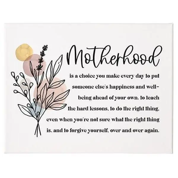 Sincere Surroundings 17" Motherhood Flowers Wrapped Canvas
