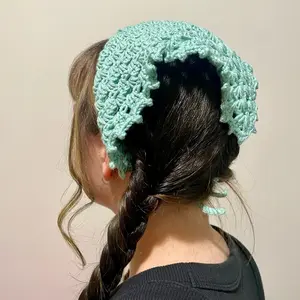 Crochet Bandana | Crochet Headband | Handmade Bandana | 100% Cotton Hairpiece | Handmade Hairpiece | Cottage Core Headband | Bandana