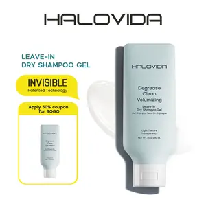 Halovida Leave-in Light Hair Dry Shampoo Gel 2.28oz,4D hyaluronic acid,Silk protein,Instant Oil Absorption,Invisible Volume Boost,Long-Lasting Oil Control,Safe & Clean Formula,Perfect for On-the-Go,Cleanser & Haircare,Holiday Haul