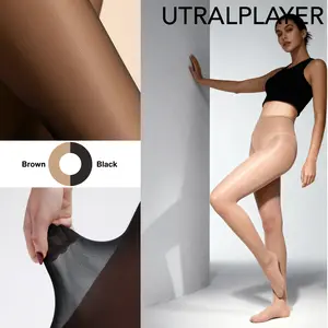 UTRALPLAYER Thigh Highs Beige Women's Sheer Tights Durable Nylon Womens Sexy Shiny Sheer Control Top Footed Tights Silk Stockings Shimmery High Waist Pantyhose High Waist women's Pantyhose Plus Size Nylon Stockings for Autumn Spring