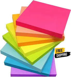 Sticky Notes 3x3 Inches, Bright Colors Self-Stick Pads, Easy to Post for Home, Office, Notebook, 82 Sheets/pad
